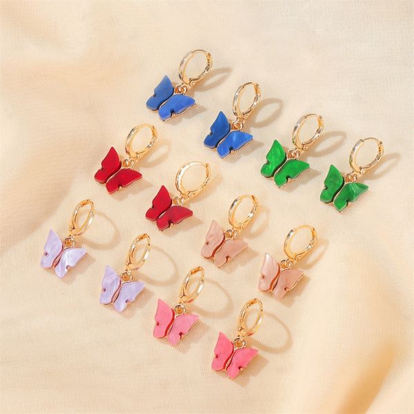 colorful acrylic butterfly charm earring women huggie earrings jewelry for sale, Golden
colorful acrylic butterfly charm earring women huggie earrings jewelry for sale, Golden