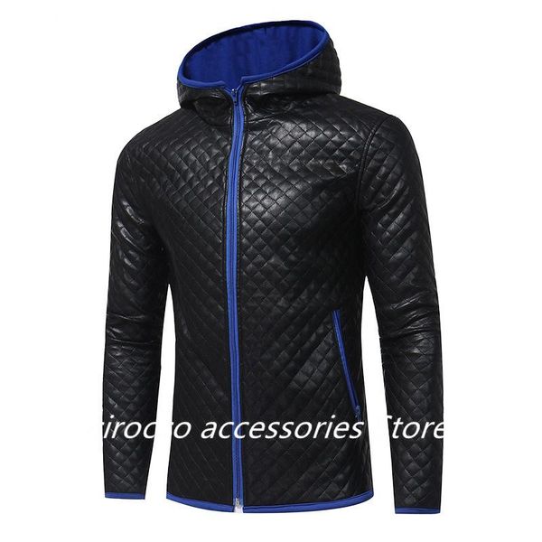men's fur & faux 2021 autumn and winter fashion contrast color hooded casual leather clothing trendy plaid thick large size jacket, Black
men's fur & faux 2021 autumn and winter fashion contrast color hooded casual leather clothing trendy plaid thick large size jacket, Black