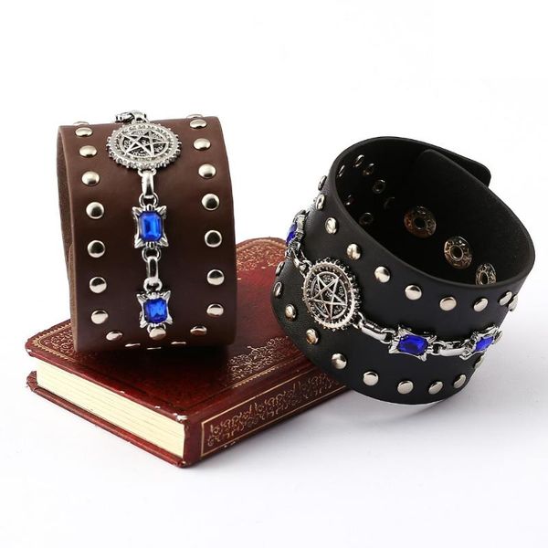 tennis cosplay black butler ciel phantomhive star with crystal men bracelets for women pulseras leather bracelet cartoon, Golden;silver
tennis cosplay black butler ciel phantomhive star with crystal men bracelets for women pulseras leather bracelet cartoon, Golden;silver