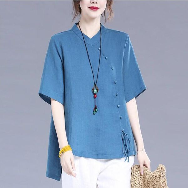 women's blouses & shirts fashion vintage casual short sleeve women solid cotton linen loose female elegant shirt blusas j145, White
women's blouses & shirts fashion vintage casual short sleeve women solid cotton linen loose female elegant shirt blusas j145, White