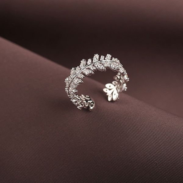 fashion sweet lovely shiny crystal women korean 2021 elegant hollow fine leaves modelling adjustable rings jewelry, Silver
fashion sweet lovely shiny crystal women korean 2021 elegant hollow fine leaves modelling adjustable rings jewelry, Silver