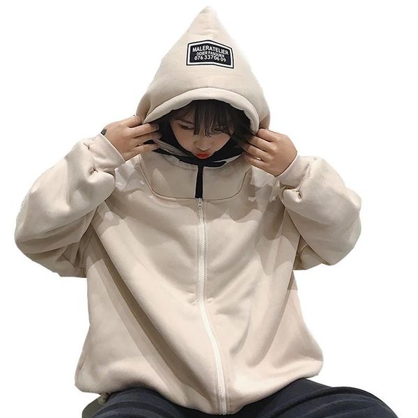 women's hoodies & sweatshirts autumn and winter 2021 plus velvet thickened mid-length female hoodie zipper letter printing loose bat sl, Black
women's hoodies & sweatshirts autumn and winter 2021 plus velvet thickened mid-length female hoodie zipper letter printing loose bat sl, Black