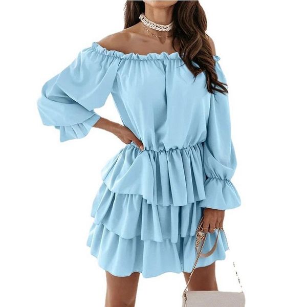 casual dresses elegant women 2021 fall solid one-line neck off shoulder ruffle long sleeve multiple hem a-line mini dress, Black;gray
casual dresses elegant women 2021 fall solid one-line neck off shoulder ruffle long sleeve multiple hem a-line mini dress, Black;gray