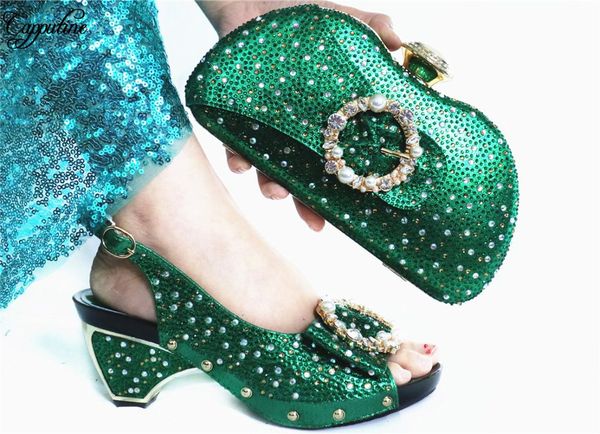 dress shoes nice set green african high heel matching with bag for evening party gl1912-7 height 7.5cm, Black
dress shoes nice set green african high heel matching with bag for evening party gl1912-7 height 7.5cm, Black