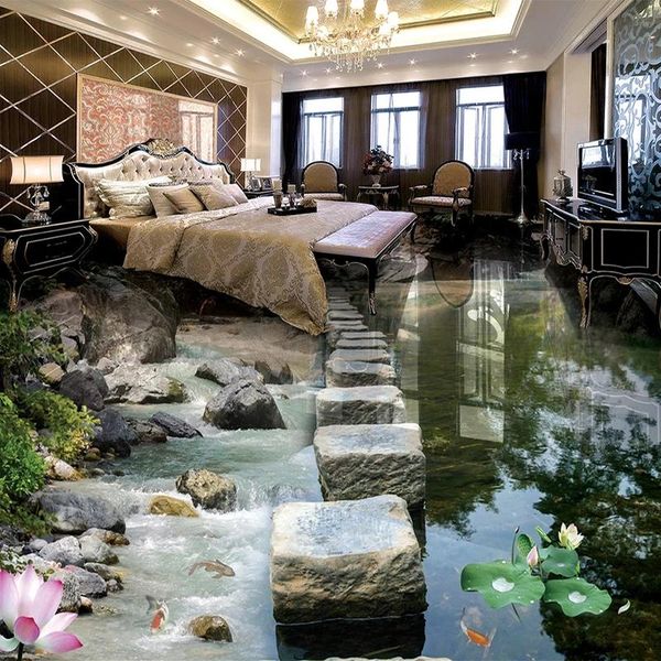 custom 3d po wallpaper small creek stone pier bridge floor murals waterproof self-adhesive mural decor papel de parede wallpapers
custom 3d po wallpaper small creek stone pier bridge floor murals waterproof self-adhesive mural decor papel de parede wallpapers