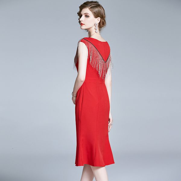 dresses summer elegant o neck beaded tassel mermaid midi luxury sleeveless robe femme party es, Black;gray
dresses summer elegant o neck beaded tassel mermaid midi luxury sleeveless robe femme party es, Black;gray