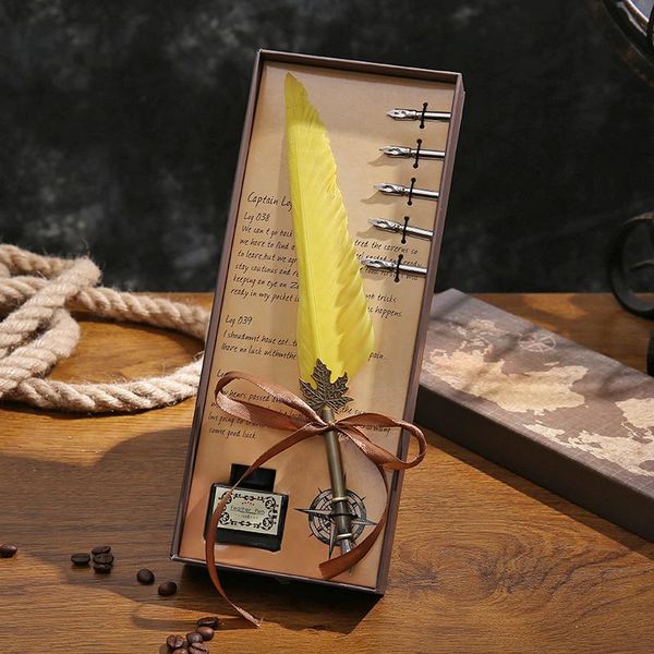 fountain pens metal pen set writing office practice feather gift box 5 nibs vintage quill creative business birthday
fountain pens metal pen set writing office practice feather gift box 5 nibs vintage quill creative business birthday