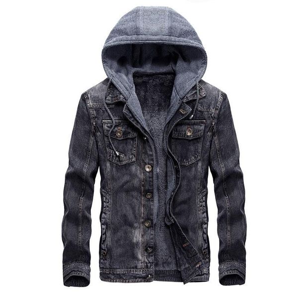 men's jackets winter denim jacket male warm coat retro hooded fleece thicken for men brand clothing outwear by4g6, Black;brown
men's jackets winter denim jacket male warm coat retro hooded fleece thicken for men brand clothing outwear by4g6, Black;brown