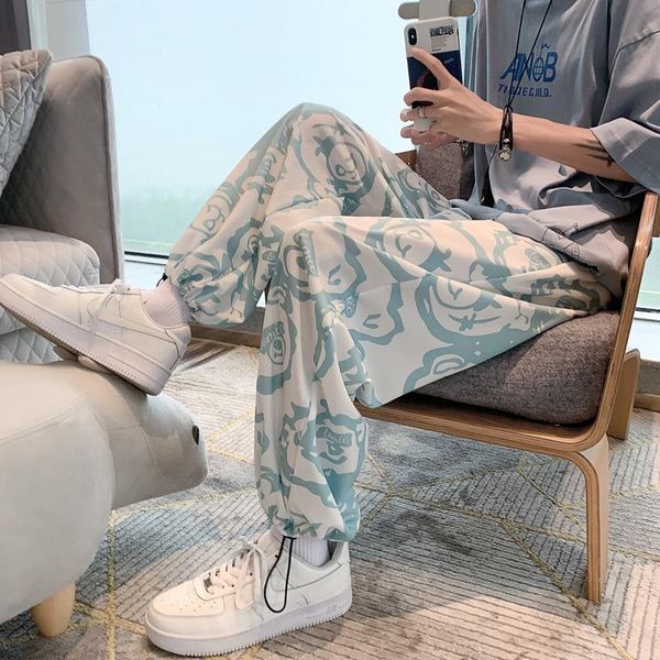 men's pants nine point ice silk hip hop casual sweatpants fashion loose legs summer slimming villain handsome men streetwear, Black
men's pants nine point ice silk hip hop casual sweatpants fashion loose legs summer slimming villain handsome men streetwear, Black