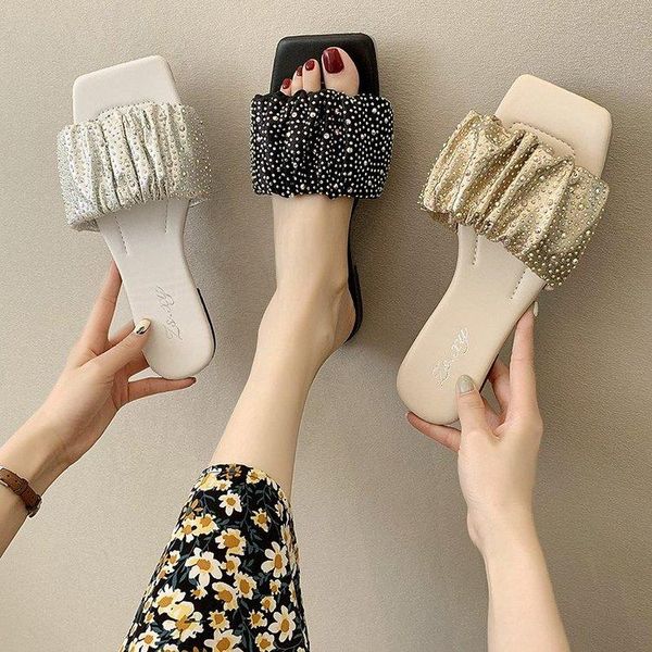 slippers rubber female shoes low slides jelly flip flops fashion 2021 flat summer glitter luxury soft pu basic crystal, Black
slippers rubber female shoes low slides jelly flip flops fashion 2021 flat summer glitter luxury soft pu basic crystal, Black