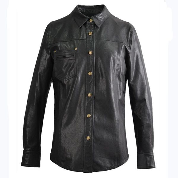 men's leather & faux 2021 black men fashion casual shirt single breasted plus size xxxxl genuine thin sheepskin natural coat
men's leather & faux 2021 black men fashion casual shirt single breasted plus size xxxxl genuine thin sheepskin natural coat