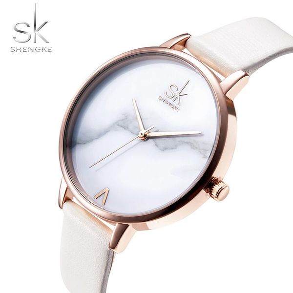 wristwatches shengke fashion women watches brand quartz lady watch waterproof thin leather strap marble dial sk ladies, Slivery;brown
wristwatches shengke fashion women watches brand quartz lady watch waterproof thin leather strap marble dial sk ladies, Slivery;brown