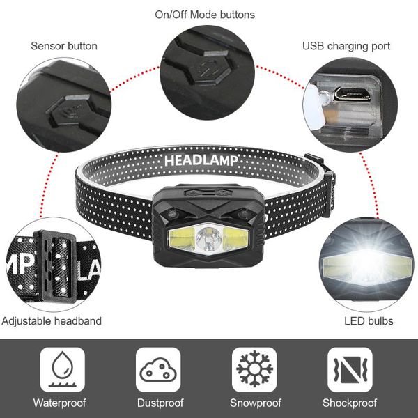 cycling rechargeable led headlamp outdoor camping headlight strong light induction portable mini bike lights
cycling rechargeable led headlamp outdoor camping headlight strong light induction portable mini bike lights