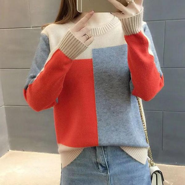women's sweaters women winter sweater fashion autumn patchwork knitted long sleeve pullover female tricot jumper pull femme, White;black
women's sweaters women winter sweater fashion autumn patchwork knitted long sleeve pullover female tricot jumper pull femme, White;black