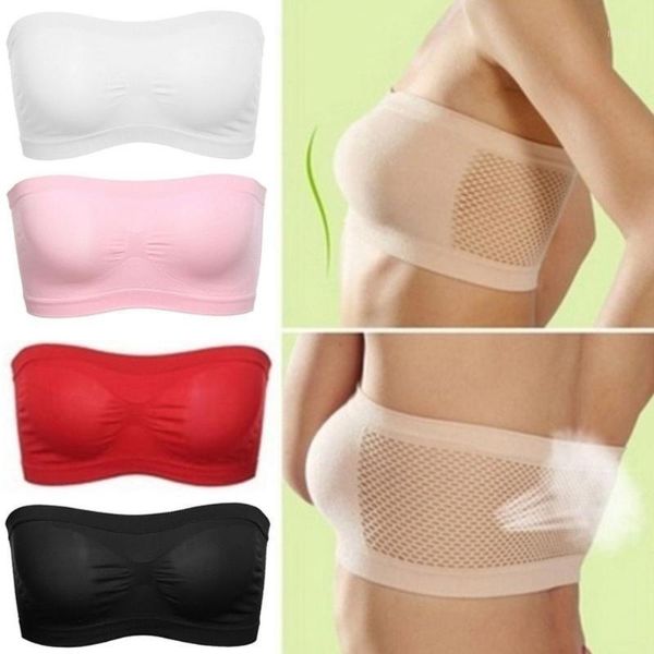 women tube bra breathable seamless strapless bras high elastic wrapped chest underwear bustiers & corsets, Black;white
women tube bra breathable seamless strapless bras high elastic wrapped chest underwear bustiers & corsets, Black;white