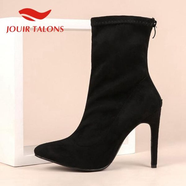 boots jouir talons 2021 arrivals female shoes leisure fashion pointed toe extremely high heels flock ankle women, Black
boots jouir talons 2021 arrivals female shoes leisure fashion pointed toe extremely high heels flock ankle women, Black