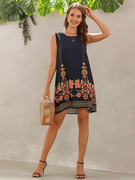 casual flower positioning dresses national style sleeveless loose dress for women, Black;gray
casual flower positioning dresses national style sleeveless loose dress for women, Black;gray