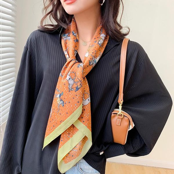 scarves royalmaybe spring 2021 large square scarf for women with twill imitation silk and satin cartoon print decorative, Blue;gray
scarves royalmaybe spring 2021 large square scarf for women with twill imitation silk and satin cartoon print decorative, Blue;gray