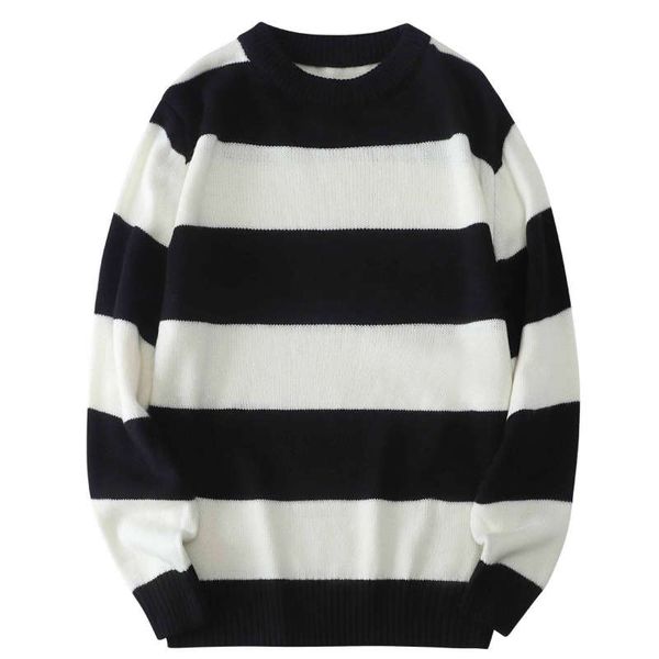 mens sweater long seleeve striped men's thickened loose wild tide hong kong style student youth round neck sweaters autumn and winter, Black;brown
mens sweater long seleeve striped men's thickened loose wild tide hong kong style student youth round neck sweaters autumn and winter, Black;brown