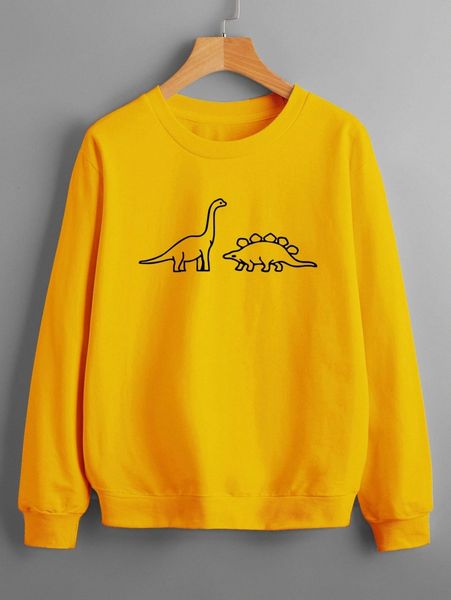 dinosaur print round neck sweatshirt q8wj#, White;black
dinosaur print round neck sweatshirt q8wj#, White;black