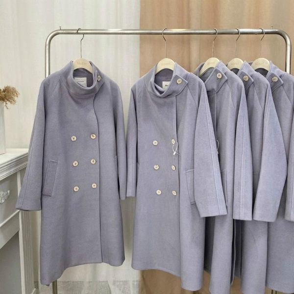 women's wool & blends autumn winter double faced woolen coat long sleeve stand collar elegant fashion coats outwear purple manteau femm, Black
women's wool & blends autumn winter double faced woolen coat long sleeve stand collar elegant fashion coats outwear purple manteau femm, Black