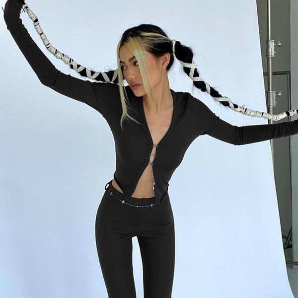 women's two piece pants 2021 women solid 2 pieces long sleeve v neck crop flare sets tracksuits club outfits matching suits autumn wint, White
women's two piece pants 2021 women solid 2 pieces long sleeve v neck crop flare sets tracksuits club outfits matching suits autumn wint, White