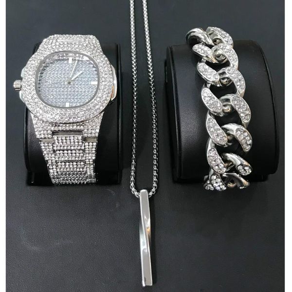earrings & necklace luxury men silver color watch hip hop jewelry bracelet combo set out cuban jewerly for
earrings & necklace luxury men silver color watch hip hop jewelry bracelet combo set out cuban jewerly for