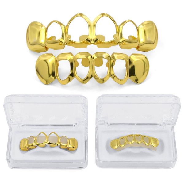 hip hop custom fit rose plated vampire teeth four hollow open face gold mouth grillz caps bottom grill set party gift, Black
hip hop custom fit rose plated vampire teeth four hollow open face gold mouth grillz caps bottom grill set party gift, Black