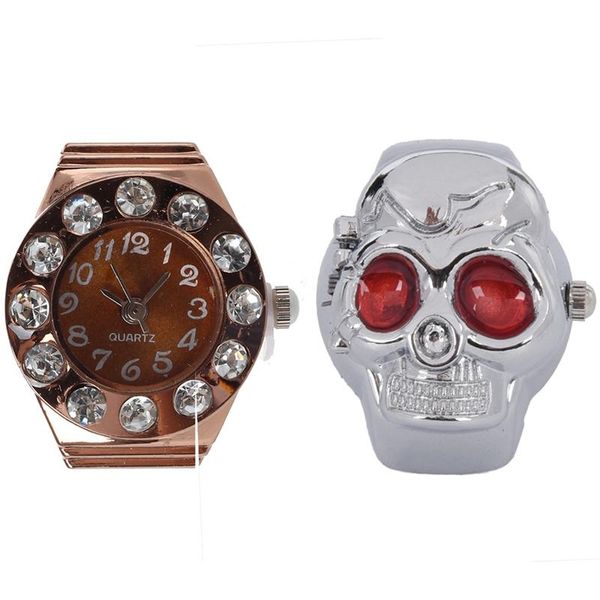 cluster rings red eyes skull design stretchy band quartz ring watch for lady men with rose gold round metal pocket finger, Golden;silver
cluster rings red eyes skull design stretchy band quartz ring watch for lady men with rose gold round metal pocket finger, Golden;silver