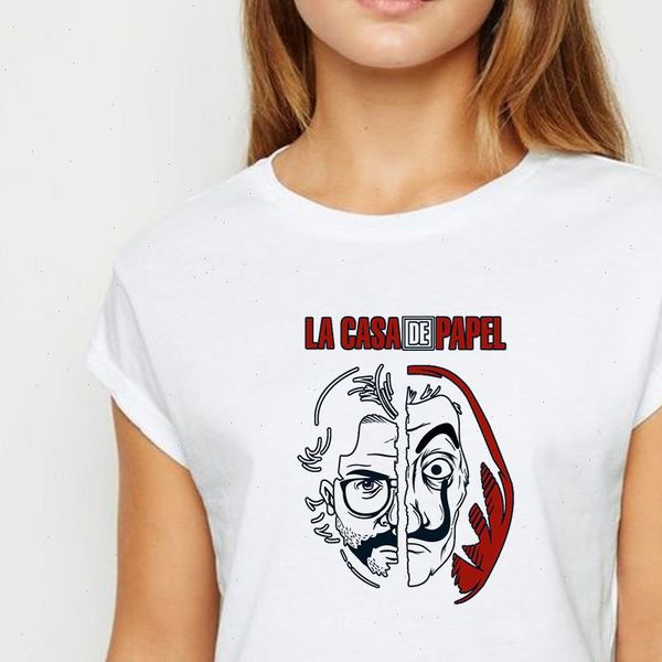 la womens t shirts casa de papel two half face graphic design spring summer shirt harajuku loose ladies o collar, White
la womens t shirts casa de papel two half face graphic design spring summer shirt harajuku loose ladies o collar, White