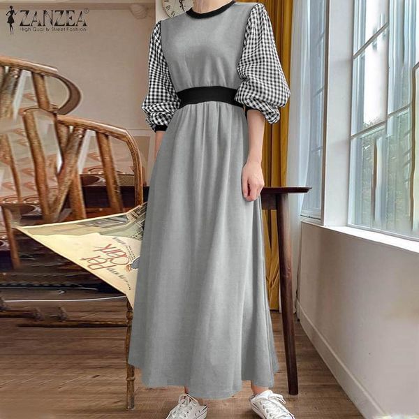 casual dresses dresses elegant patchwork dress women's check sundress high wiast puff sleeve maxi vestidos female o neck robe plus lbrj, Black;gray
casual dresses dresses elegant patchwork dress women's check sundress high wiast puff sleeve maxi vestidos female o neck robe plus lbrj, Black;gray