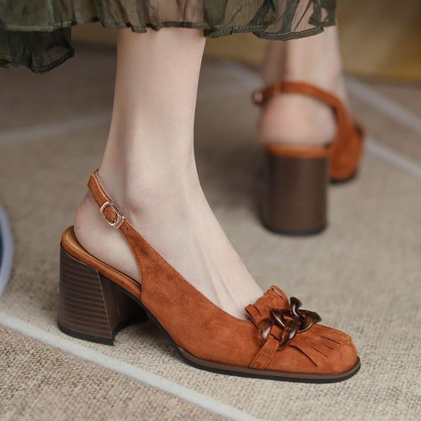genuine leather sandals women 2021 ladies tassel women's shoes square toe fringe block high heels retro pumps plus size 40 brown, Black
genuine leather sandals women 2021 ladies tassel women's shoes square toe fringe block high heels retro pumps plus size 40 brown, Black