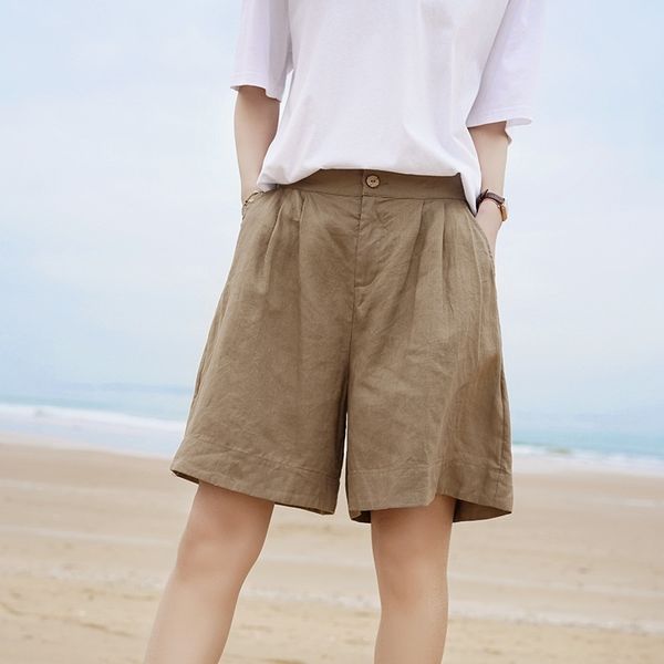 women's cotton and linen 2021 summer new high waist wide leg shorts women's loose a-line slim casual pants, Black
women's cotton and linen 2021 summer new high waist wide leg shorts women's loose a-line slim casual pants, Black