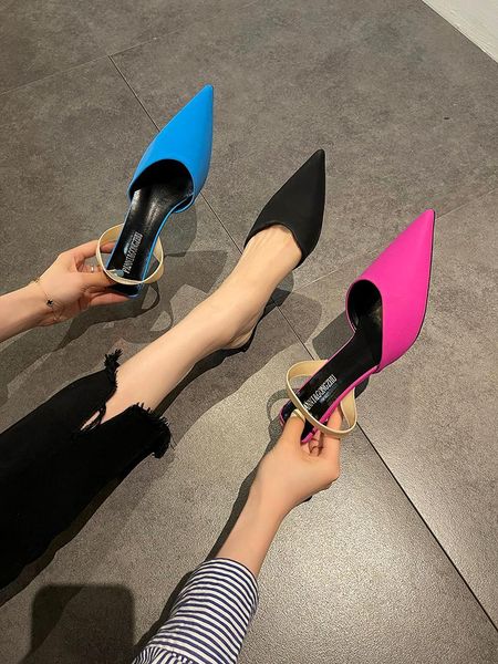 sandals pure color simple stiletto pointed toe ladies summer fashion set foot elegant high heels large size 35-40., Black
sandals pure color simple stiletto pointed toe ladies summer fashion set foot elegant high heels large size 35-40., Black