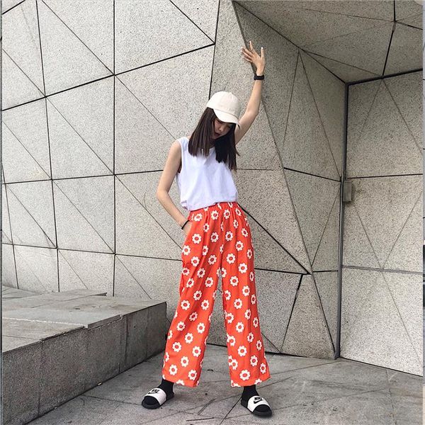 women's pants & capris vintage women long sunflower print high waist elastic wide leg casual slim straight for female, Black;white
women's pants & capris vintage women long sunflower print high waist elastic wide leg casual slim straight for female, Black;white