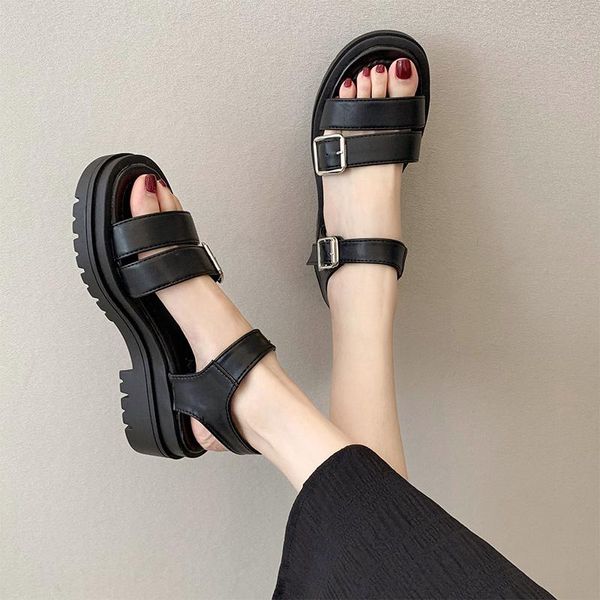 sandals 2021 ankle strap buckle platform open toe ladies shoes fashion summer high heels thick bottom hollow women, Black
sandals 2021 ankle strap buckle platform open toe ladies shoes fashion summer high heels thick bottom hollow women, Black