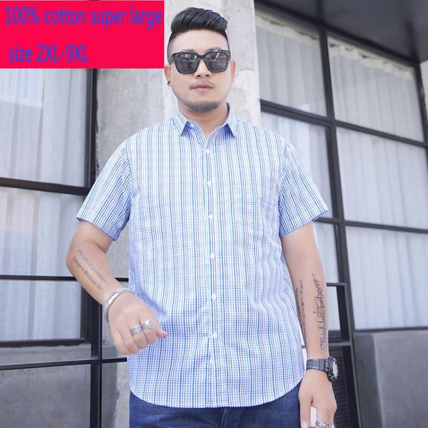 arrival short sleeve men loose fashion super large pure cotton summer thin casual shirts plaid plus size 2xl-6xl 7xl 8xl 9xl men's, White;black
arrival short sleeve men loose fashion super large pure cotton summer thin casual shirts plaid plus size 2xl-6xl 7xl 8xl 9xl men's, White;black
