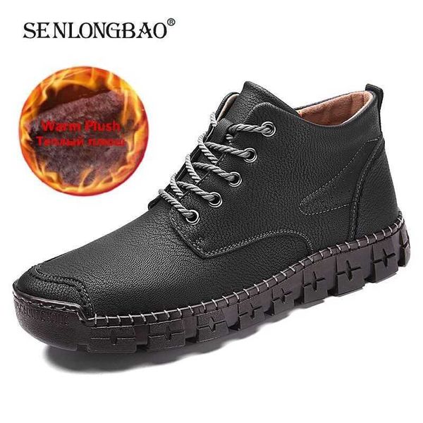 men's boots plush warm winter british style snow classic ankle zapatillas hombre 210619, Black
men's boots plush warm winter british style snow classic ankle zapatillas hombre 210619, Black