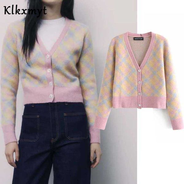 klkxmyt za women fashion rhombus geometry knited cardigan sweater vintage long sleeve button-up female outerwear chic 210527, White
klkxmyt za women fashion rhombus geometry knited cardigan sweater vintage long sleeve button-up female outerwear chic 210527, White