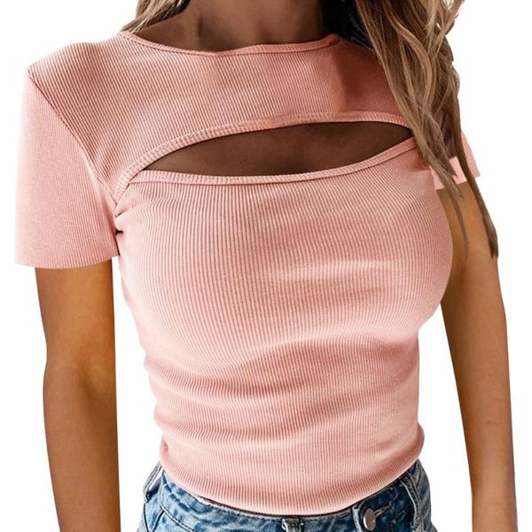women's t-shirt 2021 knit hollow out women short sleeve basic t shirts casual summer solid black pink round neck vintage fashion d3, White
women's t-shirt 2021 knit hollow out women short sleeve basic t shirts casual summer solid black pink round neck vintage fashion d3, White