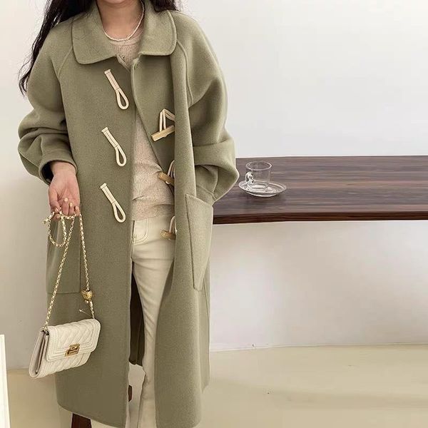 women's wool & blends woman casual loose pocket woolen coats female fashion autumn winter long sleeve thick jacket coat ladies outerwea, Black
women's wool & blends woman casual loose pocket woolen coats female fashion autumn winter long sleeve thick jacket coat ladies outerwea, Black