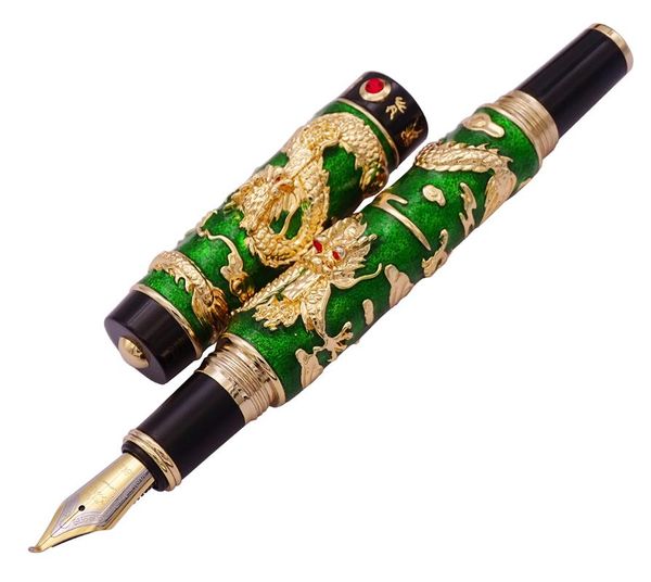 fountain pens luxury handmade jinhao green cloisonne double dragon pen bent nib advanced craft writing gift for business graduate
fountain pens luxury handmade jinhao green cloisonne double dragon pen bent nib advanced craft writing gift for business graduate