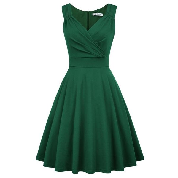 casual dresses summer women's elegant formal dress solid color sleeveless surplice v-neck flared a-line ball gown party lady, Black;gray
casual dresses summer women's elegant formal dress solid color sleeveless surplice v-neck flared a-line ball gown party lady, Black;gray