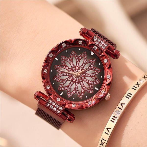 the style diamond-encrusted quartz bracelet watch starry sky female magnet milanese mesh strap 2021 wristwatches, Slivery;brown
the style diamond-encrusted quartz bracelet watch starry sky female magnet milanese mesh strap 2021 wristwatches, Slivery;brown