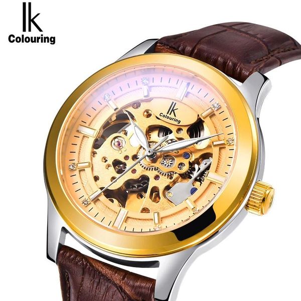wristwatches reloj hombre ik luxury gold hollow men's watch steel case leather strap automatic mechanical waterproof clock 3326, Slivery;brown
wristwatches reloj hombre ik luxury gold hollow men's watch steel case leather strap automatic mechanical waterproof clock 3326, Slivery;brown