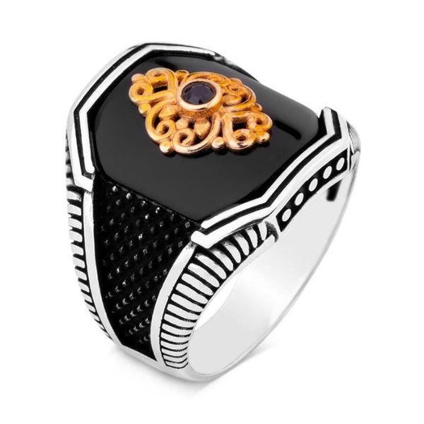 men silver ring with black onyx stone, made in turkey, solid 925 sterling cluster rings, Golden;silver
men silver ring with black onyx stone, made in turkey, solid 925 sterling cluster rings, Golden;silver