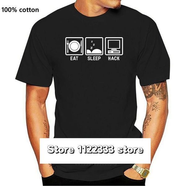 men's t-shirts summer men t-shirt eat sleep hack - hacker computer programmer gift idea fsociety inspired cotton design, White;black
men's t-shirts summer men t-shirt eat sleep hack - hacker computer programmer gift idea fsociety inspired cotton design, White;black