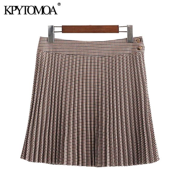 women chic fashion with buttons houndstooth pleated mini skirt vintage high waist side zipper female skirts mujer 210416, Black
women chic fashion with buttons houndstooth pleated mini skirt vintage high waist side zipper female skirts mujer 210416, Black