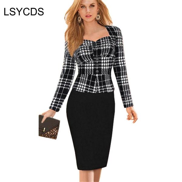 casual dresses 2021 women spring autumn faux two piece dress lady elegant patchwork long sleeve bandage slip sheath work office, Black;gray
casual dresses 2021 women spring autumn faux two piece dress lady elegant patchwork long sleeve bandage slip sheath work office, Black;gray