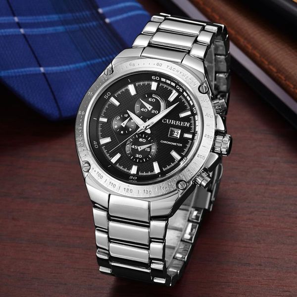 wristwatches men's watches zaken volledige steel quartz horloge mannen waterdichte mannelijke klok mechanical sport wrist watch, Slivery;brown
wristwatches men's watches zaken volledige steel quartz horloge mannen waterdichte mannelijke klok mechanical sport wrist watch, Slivery;brown